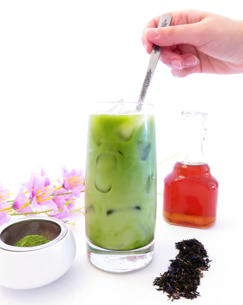 Earl Grey matcha latte
