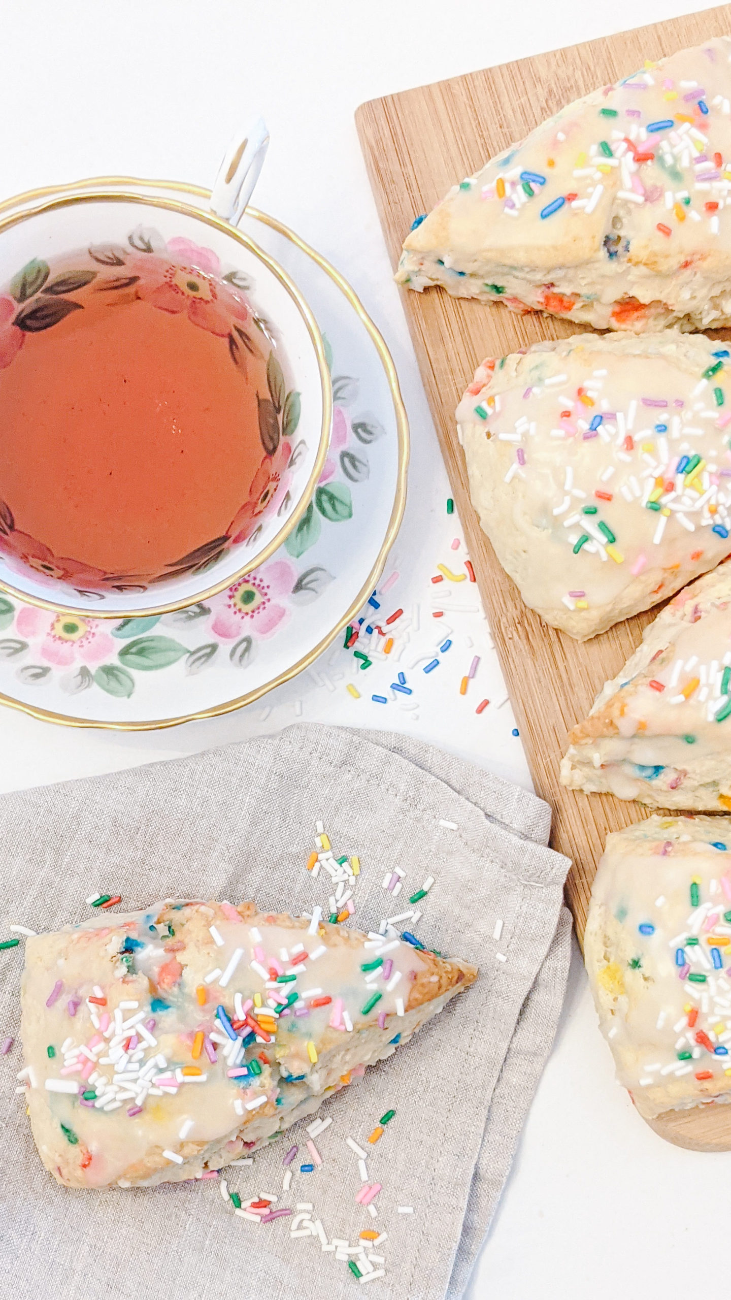 birthday cake scones tea