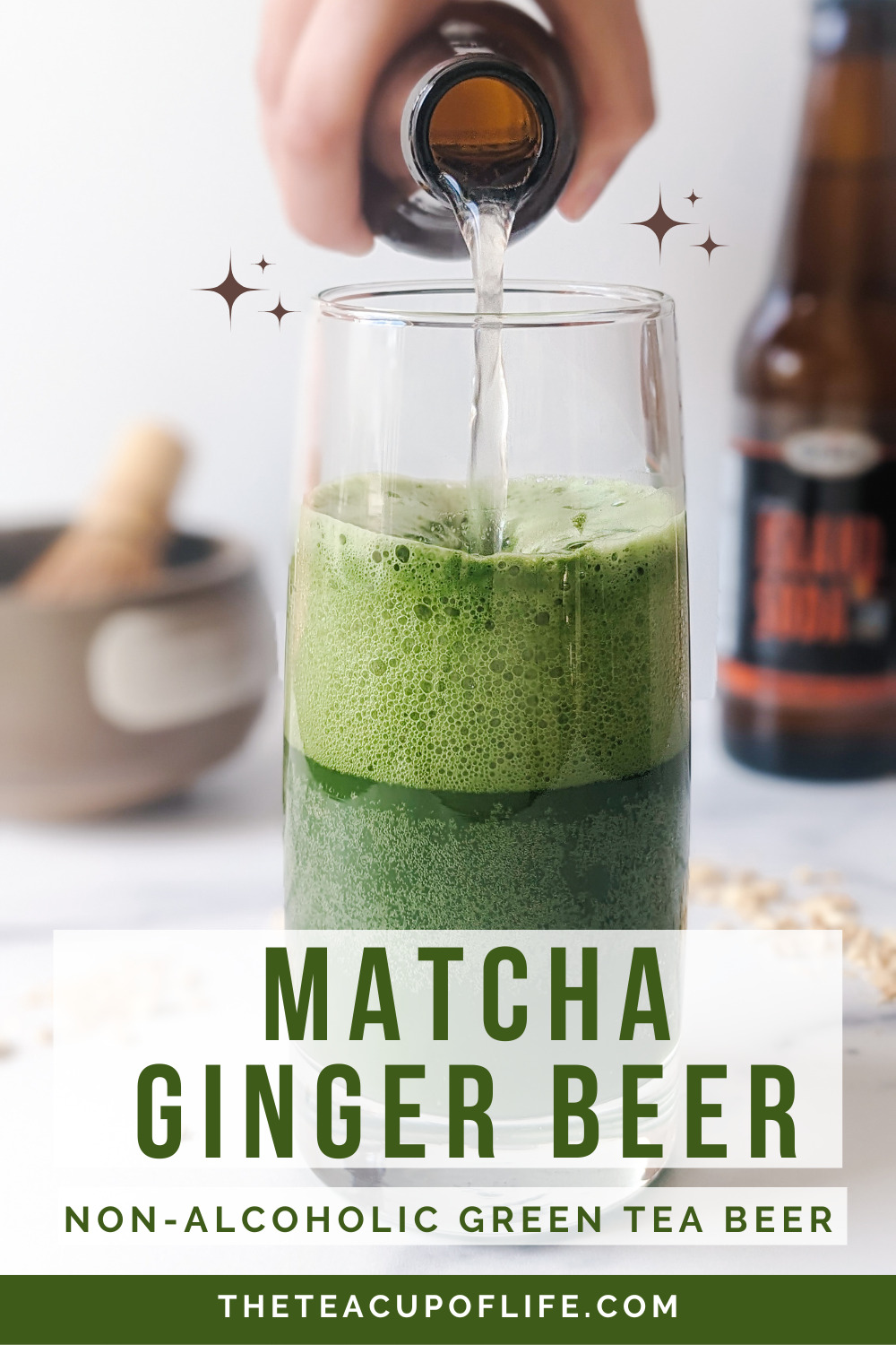 Matcha Ginger Beer (Non-Alcoholic Green Tea Beer)