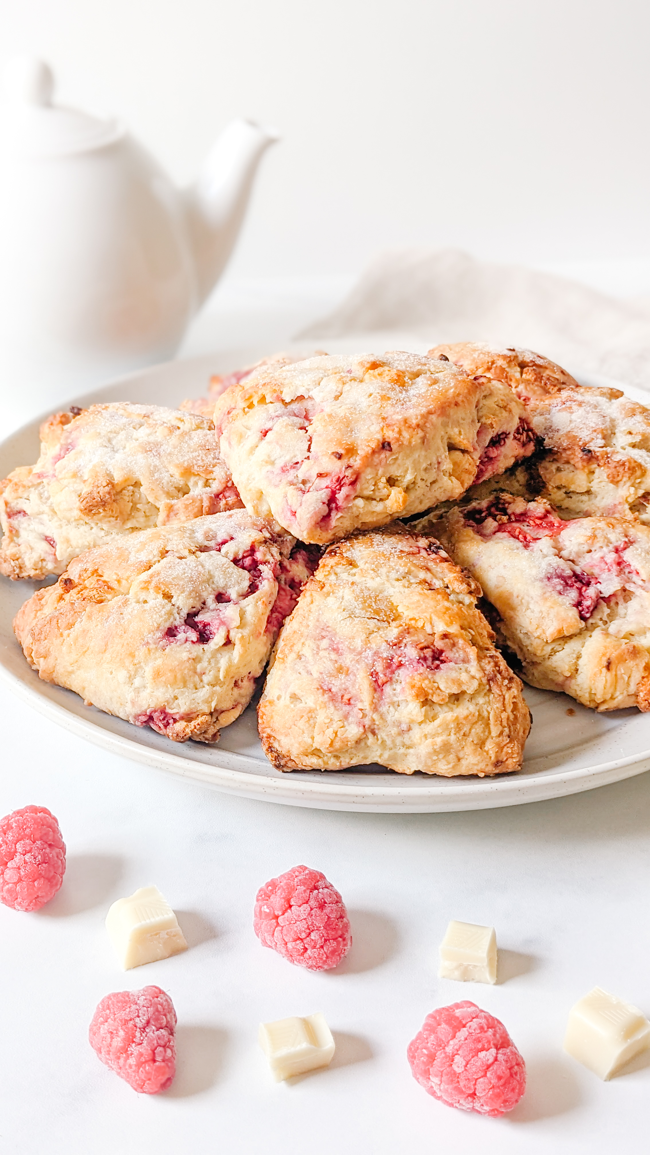 White Chocolate Raspberry Scones - The Cup Of Life