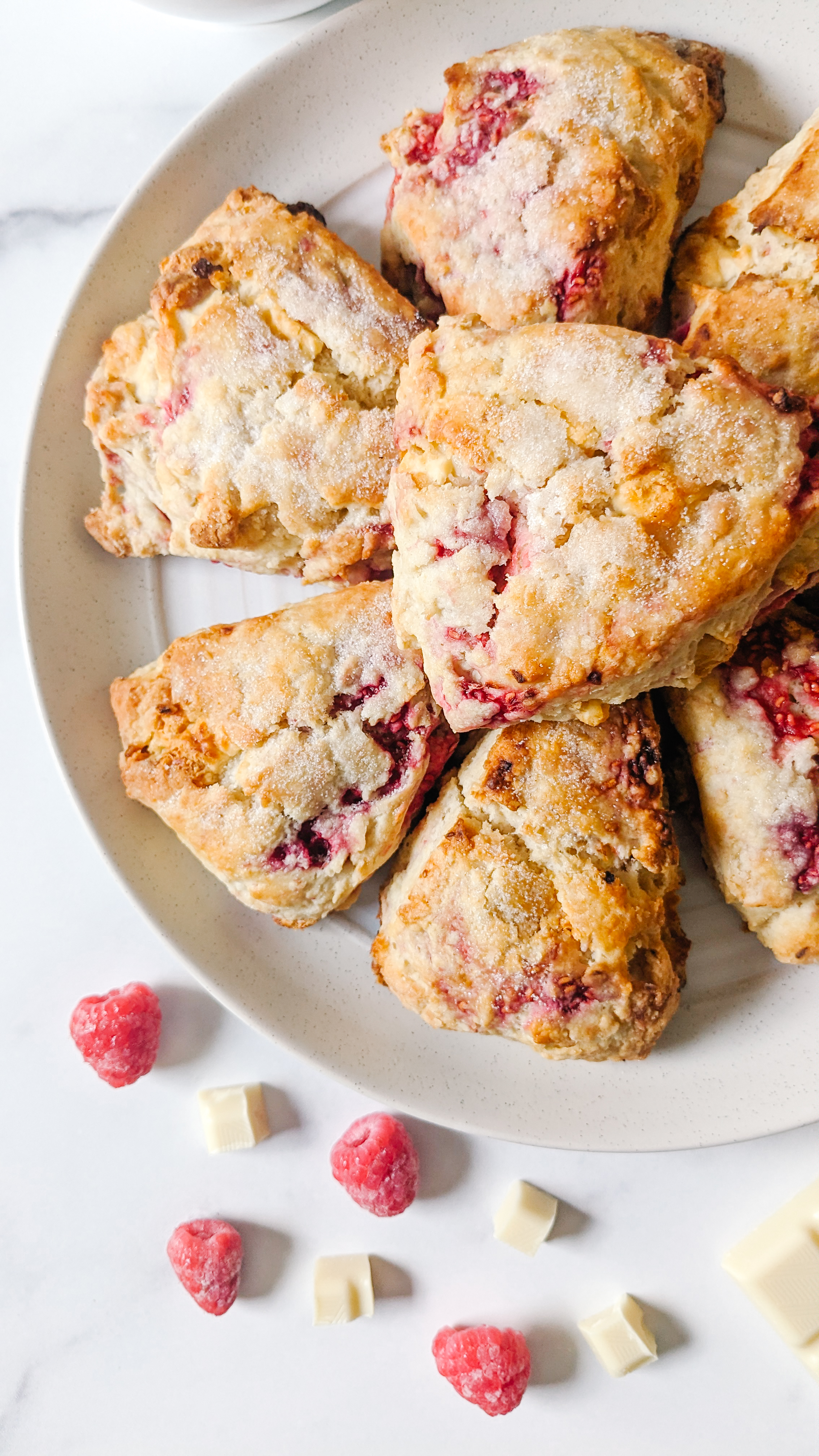 White Chocolate Raspberry Scones - The Cup Of Life